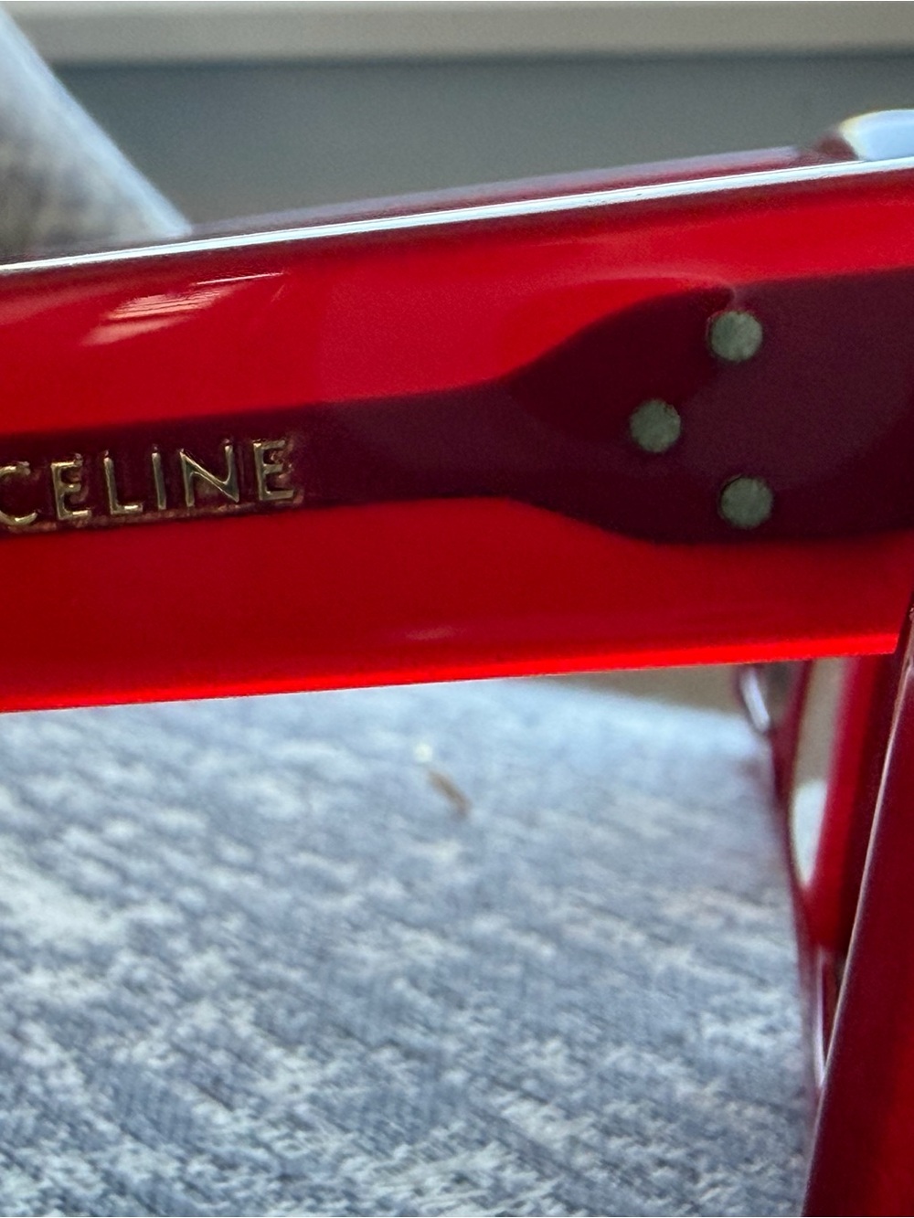 Celine Sunglasses in shiny red acetate-CL40130I